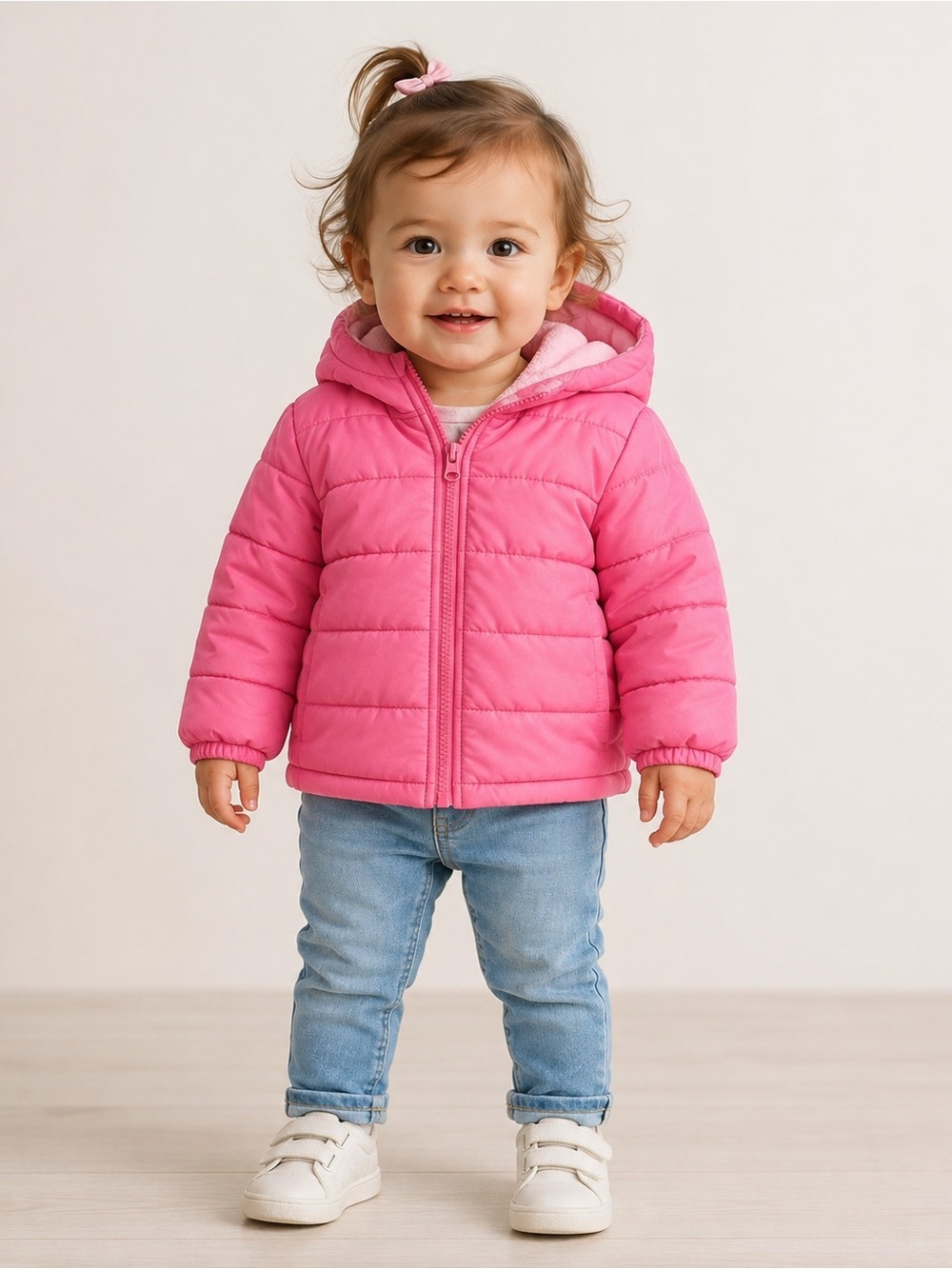 Carter’s girls pink puffer jacket 18m